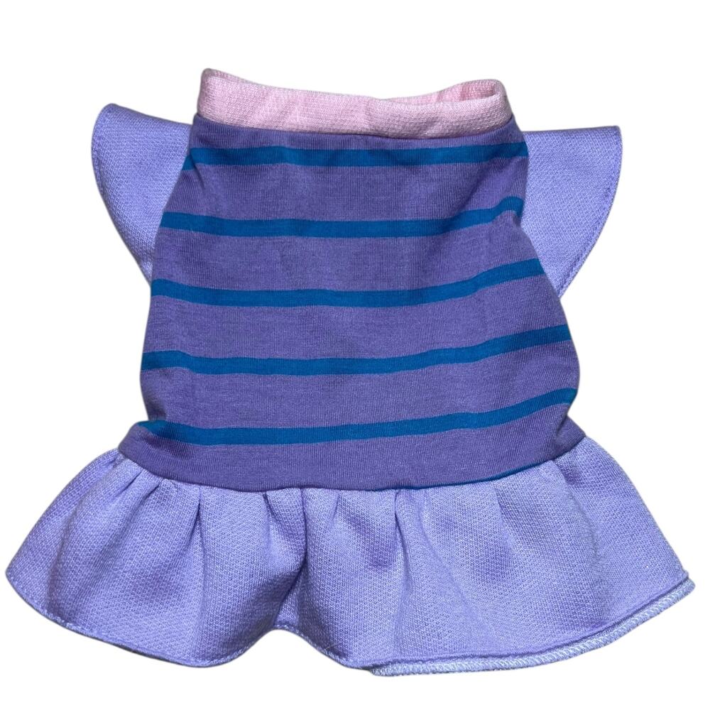 Vintage 1985 Tonka Pound Puppies Purple Striped Dress Outfit